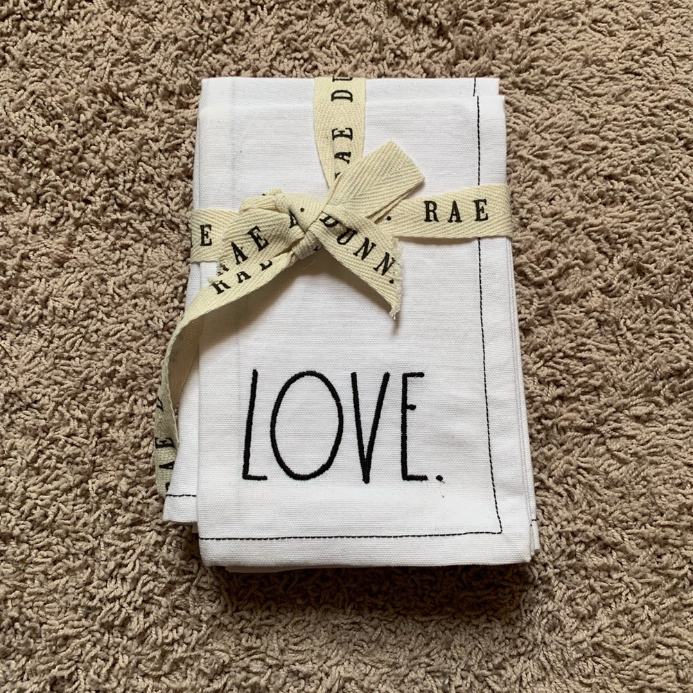 Rae Dunn embroidered napkins